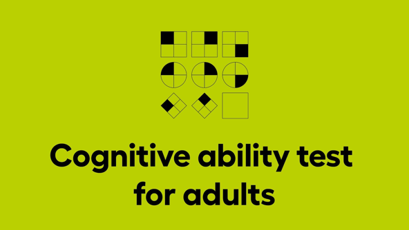 Cognitive ability test for adults